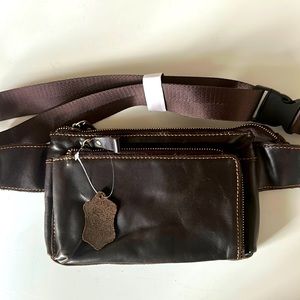 Brand new Fanny pack, hip pack, festival pack, leather with adjustable strap.